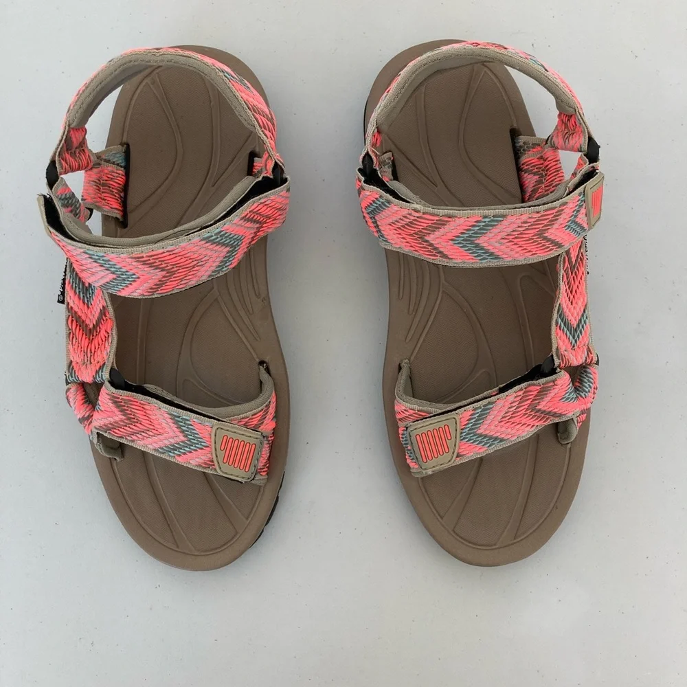 Northside Seaview Sport Hiking Sandals Women’s Size 7 NIB Tan & Coral - Picture 4 of 9